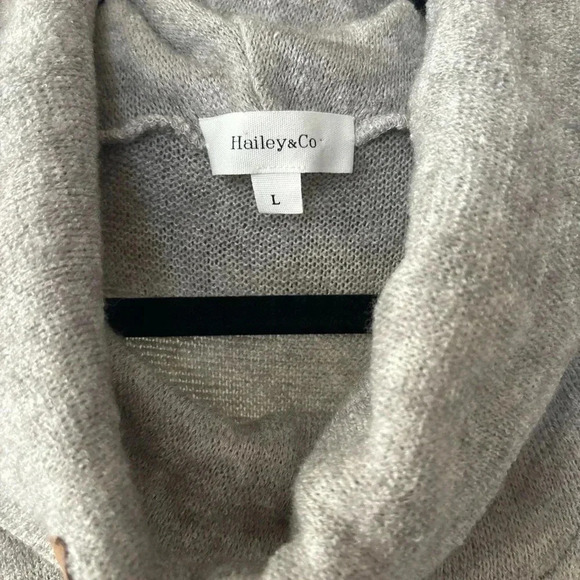 Hailey & Co Sweater Dress L  Neutral Grey Lagenlook Outdoorsy Capsule Angora - Picture 2 of 8